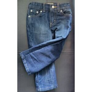 Levi’s 514 Straight Leg Jeans Dark Wash Denim Sz 2T Adjustable Waist EUC